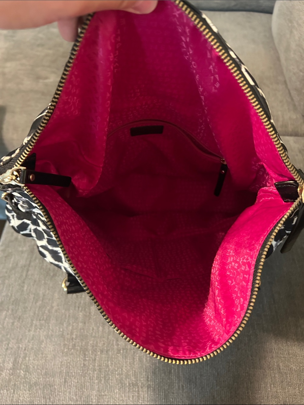 Kate spade Black and White Leopard-Print Tote - Picture 5 of 6